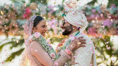 Rakul Preet Singh Ties Knot With Jackky Bhagnani in Goa; Bride Looks Beautiful in Pink-Peach Lehenga – Check Wedding Video Inside