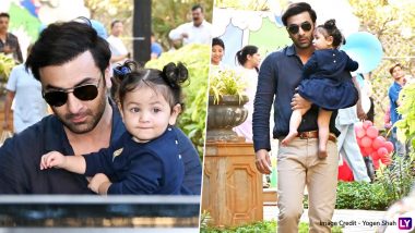 Ranbir Kapoor and Baby Raha Twin in Blue at Jeh’s Birthday Bash! Check Out the Father–Daughter Duo’s Adorable Pics From the Party