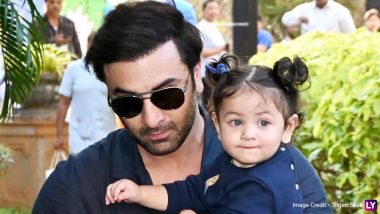 Ranbir Kapoor Twins With Daughter Raha in Blue Outfit at Jeh's Birthday Party (See Pics)