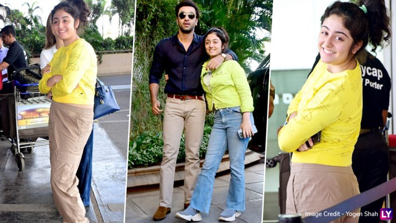 Netizens Call Ranbir Kapoor’s Niece Samara Sahni ‘Cutie’ and ‘Poser’ After Video of Her Playfully Posing for Paparazzi at Mumbai Airport Goes Viral – WATCH