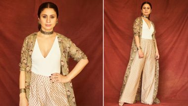 Rasika Dugal Is Charming in an Elegant Indo-Western Outfit (View Pics)