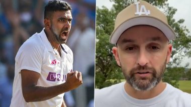‘Incredible Journey To Watch…’, Nathan Lyon Congratulates Ravi Ashwin on Completing 500 Test Wickets (Watch Video)