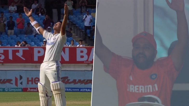 Rohit Sharma, Rahul Dravid and Others Applaud Yashasvi Jaiswal After He Scores Third Test Century During IND vs ENG 3rd Test 2024 (Watch Video)