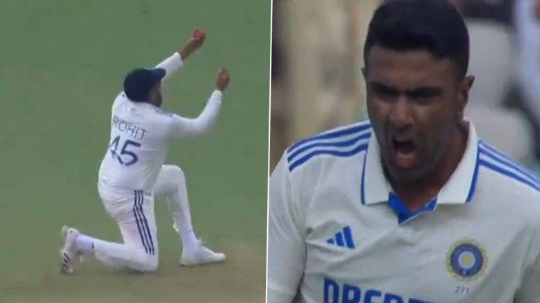 Rohit Sharma Shows Sharp Reflexes, Takes Stunning Catch To Dismiss Ollie Pope During IND vs ENG 2nd Test 2024 (Watch Video)