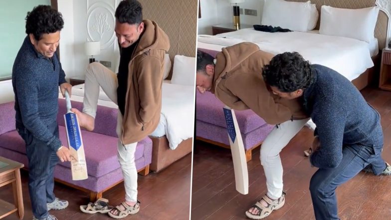 Sachin Tendulkar Meets Kashmir Para Cricketer Amir Hussain Lone, Calls Him ‘Real Hero’ in Heartwarming Conversation (Watch Video)