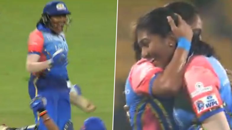 Debutant Sajeevan Sajana Hits Six off the Last Ball To Help Mumbai Indians Defeat Delhi Capitals in First Match of WPL 2024 (Watch Video)