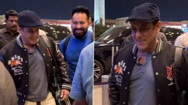 Salman Khan Rocks Cool Trousers with His Own Face Painted, Paired with Rs 4 Lakh Black Jacket (Watch Video)