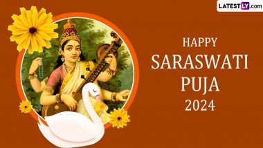 Happy Saraswati Puja 2024 Images & HD Wallpapers for Free Download Online: Quotes, Messages, Wishes and Greetings To Celebrate Basant Panchami With Family and Friends