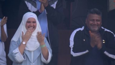 Sarfaraz Khan's Wife Romana Zahoor and Father Naushad React in Joy After Indian Batter Scores Half-Century on Debut During IND vs ENG 3rd Test 2024 (See Pic)