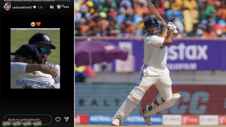 Sarfaraz Khan Shares Video of Rohit Sharma Hugging Him After India’s 434-Run Victory Against England in 3rd Test 2024 (See Instagram Story)