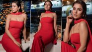 Dress To Kill! Shehnaaz Gill Sizzles in Red Sleeveless Gown, Flaunts Her Stunning Beauty with Confidence (View Pics)
