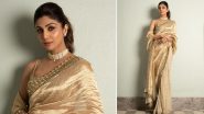 Take Cues on how to Elevate Your Wedding Look from Shilpa Shetty's Radiant and Glamorous 'Golden Hour' Saree (View Pics)