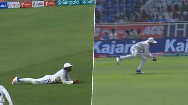Shreyas Iyer Takes Spectacular Running Catch To Dismiss In-Form Zak Crawley During IND vs ENG 2nd Test 2024 (Watch Video)