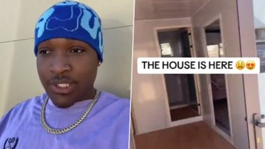 US: Social Media Influencer Buys Foldable House From Amazon, Flat Comes With Built-in Shower, Living Area, Bedroom and More (Watch Video)