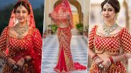 Sonarika Bhadoria, Parvati of Devon Ke Dev Mahadev Fame, Looks Ethereal in a Red Fish-Cut Lehenga She Wore for Her Wedding (View Pics)