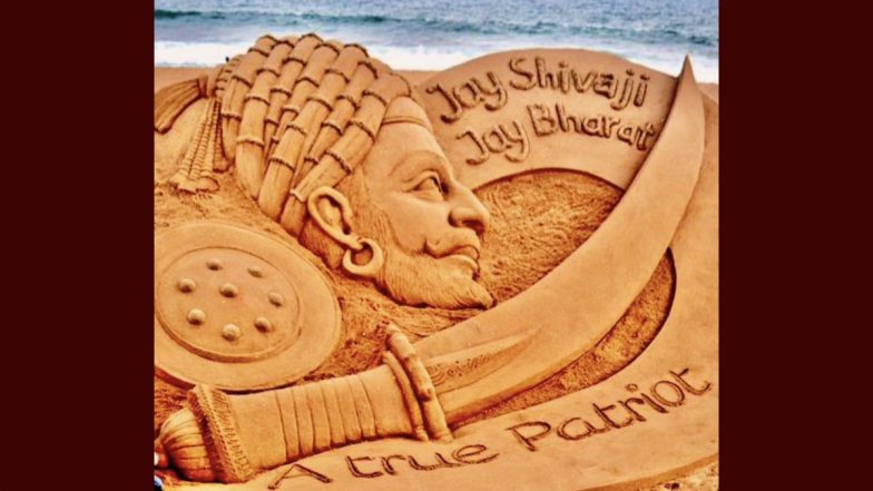 Shivaji Jayanti 2024 Sand Art: Sudarsan Pattnaik Pays Homage to Chhatrapati Shivaji Maharaj With a Stunning Sand Sculpture, Tweets 'Jai Shivaji! Jai Bharat!' (View Pic)