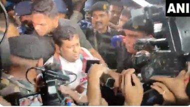 Sandeshkhali Unrest: West Bengal BJP President Sukanta Majumdar Arrested While Protesting Against TMC Leader Shahjahan Sheikh in Violence-Hit Sandeshkhali (Watch Video)