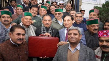 Himachal Pradesh Budget 2024–25: CM Sukhvinder Singh Sukhu Presents Budget of Rs 58,444 Crore; Hikes MSP for Milk