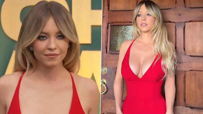 Sydney Sweeney Radiated Glamour in a Red Hot Plunging Mônot Gown for People’s Choice Awards 2024 (View Pics and Videos)