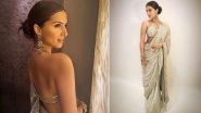 Tara Sutaria Is Elegance Personified in Saree and Halter Neck Blouse at Event, View Pics