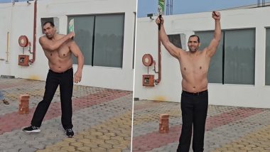 The Great Khali Tries His Hand at Cricket, WWE Star Hits Powerful One-Handed Shot (Watch Video)