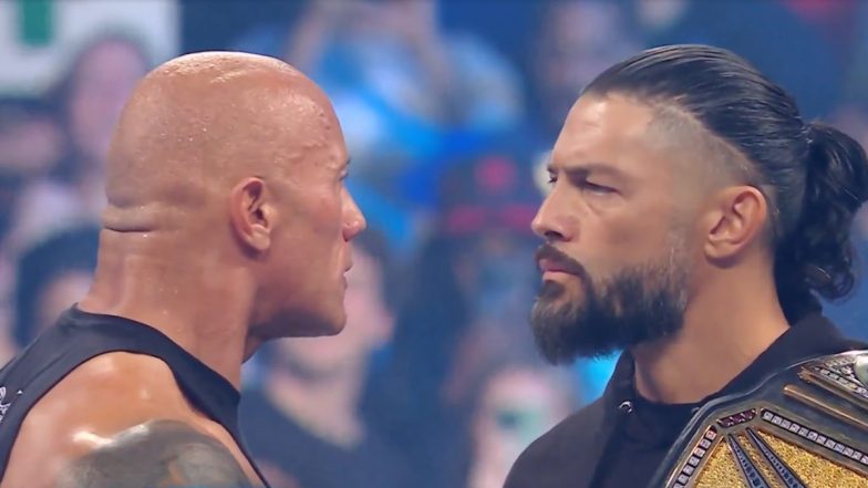 The Rock Returns to Smackdown, Confronts WWE Undisputed Champion Roman Reigns (Watch Videos)