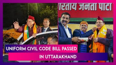 Uniform Civil Code Bill Passed In Uttarakhand: Chief Minister Pushkar Singh Dhami Says, ‘Clear Guidelines For Live-In Couples’
