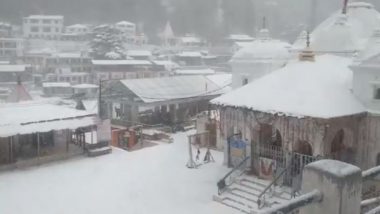 Gangotri Dham Covered in Snow: Watch Video of Uttarakhand's Gangotri Temple Premises After Receiving Heavy Snowfall