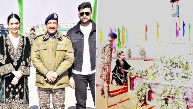 Operation Valentine Stars Varun Tej and Manushi Chhillar Visit Pulwama Memorial Site in Jammu and Kashmir (View Pics)