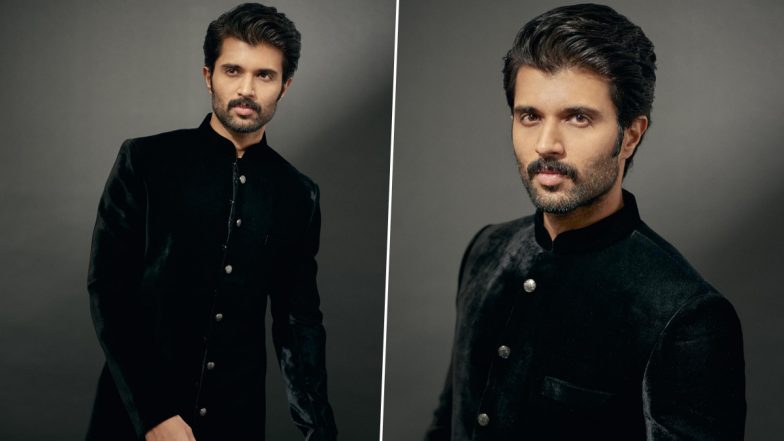 Vijay Devarakonda Sets the Bar High with His Sharp and Stylish Black Velvet Sherwani (View Pics)