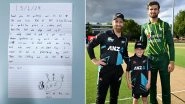 &lsquo;Some Day I Want To Be a Black Cap Myself&rsquo; Young Fan Writes Heartwarming Letter After Being Picked As &lsquo;Coin Toss Kid&rsquo; During NZ vs PAK 2nd T20I 2024 (See Post)