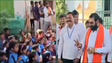 Don’t Eat for Two Days if Your Parents Don’t Vote for Me: Shiv Sena MLA Santosh Bangar Tells Schoolchildren in Maharashtra’s Kalamnuri (Watch Video)