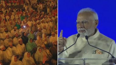 It’s Time to Hail India-UAE Friendship, Says PM Narendra Modi at ‘Ahlan Modi’ Event at Zayed Sports City Stadium in Abu Dhabi (Watch Video)
