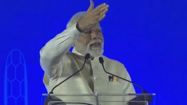 PM Modi UAE Visit: Prime Minister Narendra Modi Lauds Indian Diaspora in Abu Dhabi, Says ‘Bharat Is Proud of You’ (Watch Video)