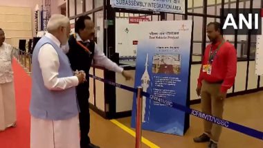 Kerala: PM Narendra Modi Reviews Progress on Gaganyaan Human Spaceflight Programme at Vikram Sarabhai Space Centre (Watch Video)