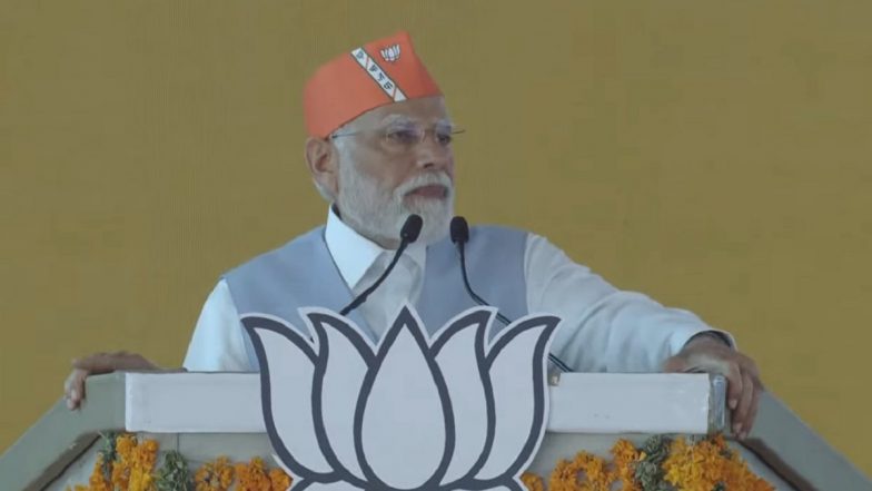 PM Modi in West Bengal: Prime Minister Narendra Modi Takes a Jibe at TMC Over Sandeshkhali Case at Arambagh Rally, Says ‘Party Crossed All Limits’ (Watch Video)