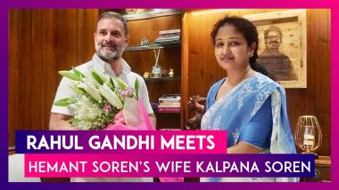 Rahul Gandhi Meets Former Jharkhand CM Hemant Soren’s Wife Kalpana Soren In Ranchi After JMM-Led Government Wins Floor Test