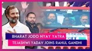 Bharat Jodo Nyay Yatra: RJD Leader Tejashwi Yadav Joins Rahul Gandhi&rsquo;s In Bihar&rsquo;s Sasaram
