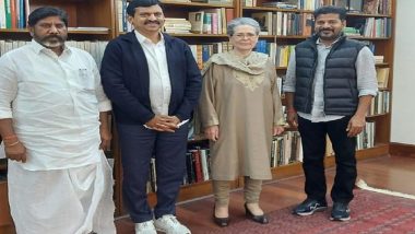 Revanth Reddy Meets Sonia Gandhi in Delhi: Telangana CM Urges Congress Leader To Contest Lok Sabha Polls From State