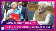 Union Budget 2024-25: FM Nirmala Sitharaman To Present Interim Budget, Last In PM Modi&rsquo;s Second Term