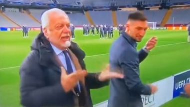 Napoli President Aurelio De Laurentiis Could Face Hefty Fine After Pushing Cameraman on Eve of UCL 2023-24 Match Against Barcelona