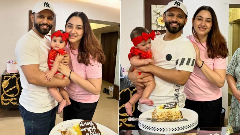 Rahul Vaidya and Disha Parmar's Daughter Navya Turns Six Months Old, Family Celebrates the Day With Cake-Cutting Ceremony (See Pics & Video)