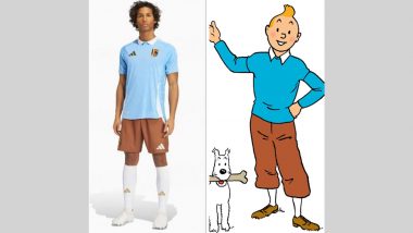 Blue Jersey, Brown Shorts, White Socks- Belgium's New Away Kit For UEFA Euro 2024 a Tribute to Comic Book Legend Tintin (See Pics)