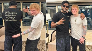 Ahead of His Mumbai Concert, Ed Sheeran Catches Up With Rapper King (View Pics)