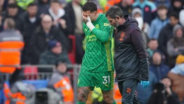 Premier League 2023-24: Citizen’s Goalkeeper Ederson Out for 3-4 Weeks Following Thigh Injury in Manchester City vs Liverpool Match