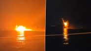 Russian Ship Destroyed Near Crimea: Ukrainian Sea Drones Destroy Russia Patrol Ship Sergey Kotov (Watch Video)