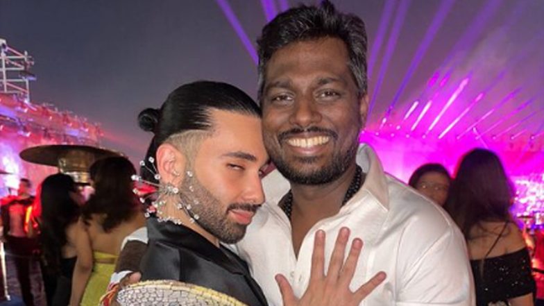 Orry Aka Orhan Awatramani Strikes His Signature Pose With Atlee at Anant Ambani-Radhika Merchant Pre-Wedding Bash (View Pic)