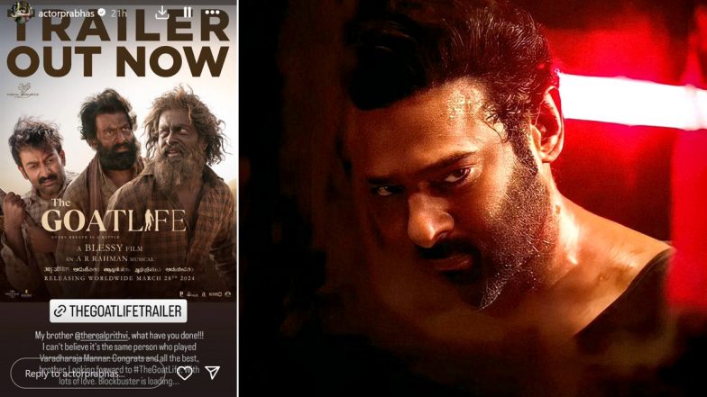 Aadujeevitham Aka The Goat Life: Prabhas Showers Praise on Prithviraj Sukumaran’s Upcoming Survival Adventure, Says ‘Blockbuster Is Loading’