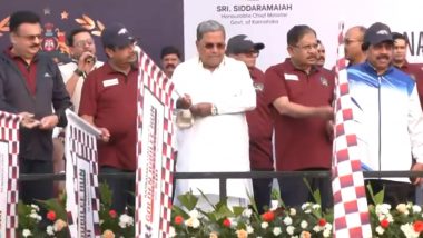 Karnataka CM Siddaramaiah Flags Off ‘Police Run Programme’ in Bengaluru (Watch Video)