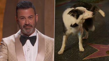 Oscars 2024: Jimmy Kimmel Calls Messi the Dog 'Good Boy' For 'Peeing' on Matt Damon's Star on Hollywood Walk of Fame (Watch Video)